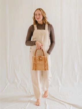Cedar & Vine Linen Craft Overall XS Brown Relaxed Made In Canada Slow Fashion